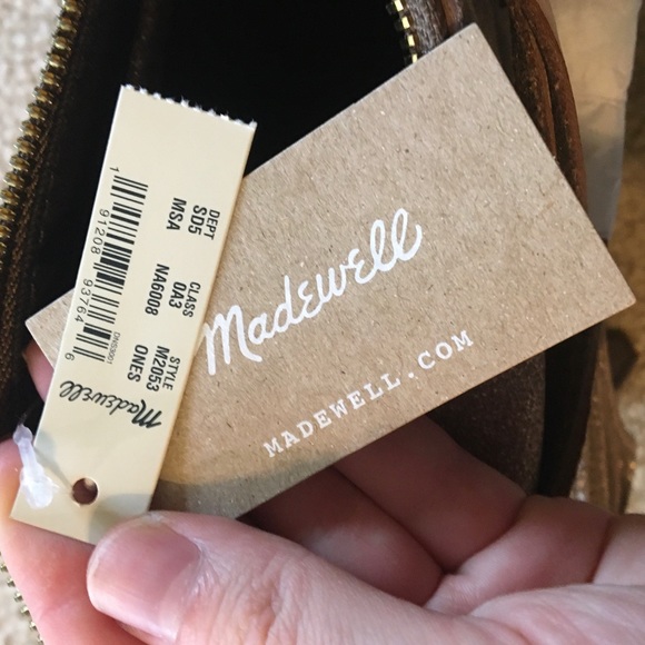 Madewell Simple Suede Crossbody Pouch Bag Sand - Picture 3 of 4